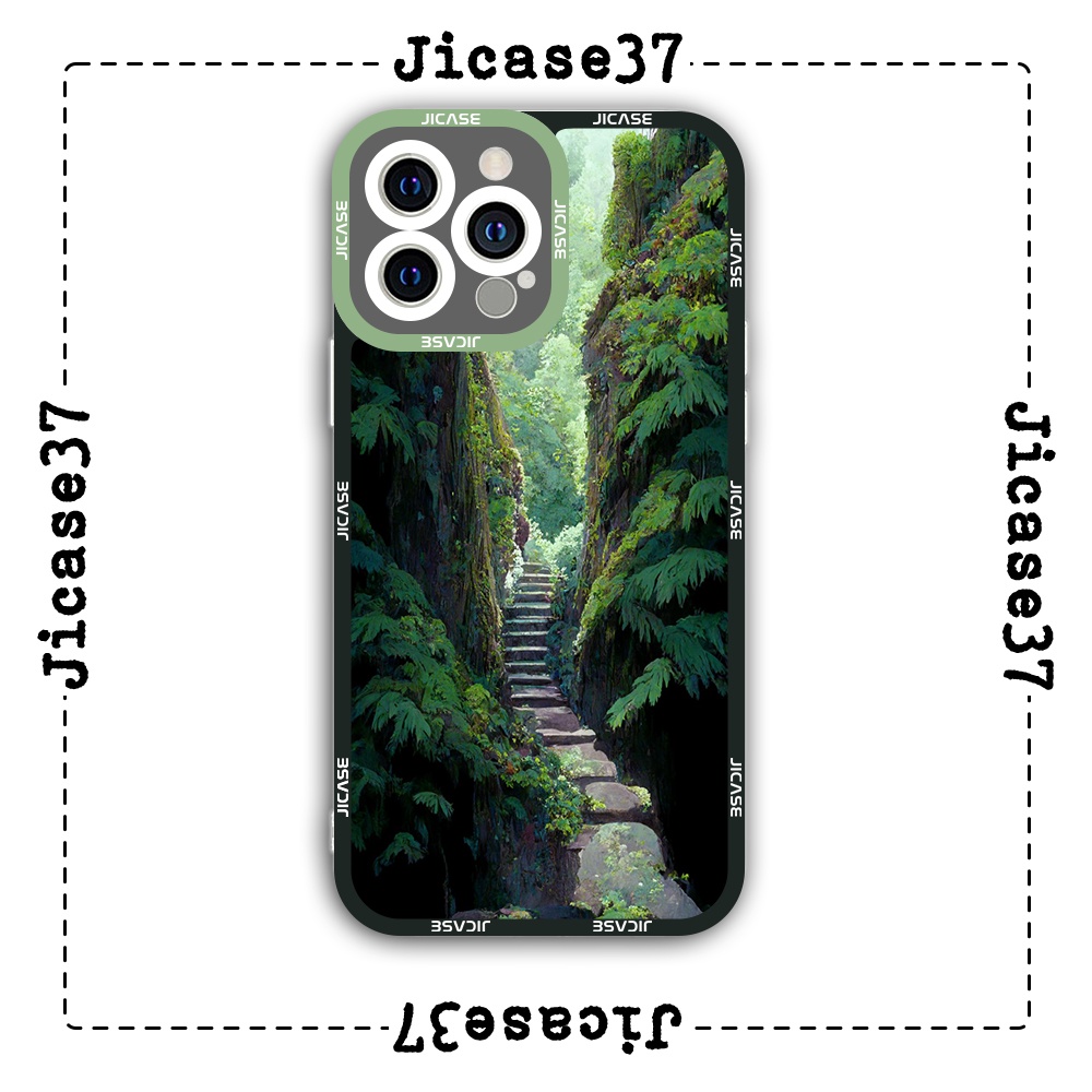 Ốp lưng iphone cạnh vuông Jicase đường lên núi 6plus/6s/6splus/7/7plus/8/8plus/x/xs/11/12/pro/max/plus/promax