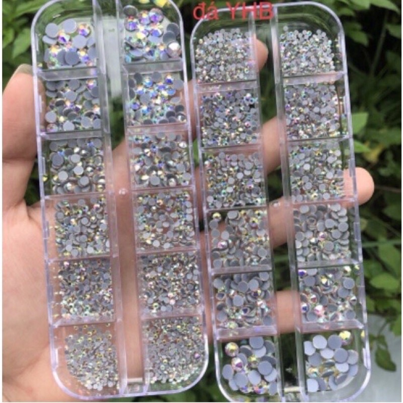 Đá khay chân keo 7 màu AB, Đá 7 màu cao cấp đá chân lưới YHB