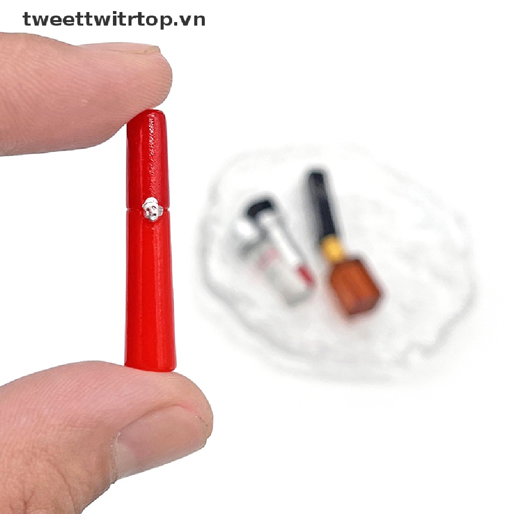 Set 5 Son Môi Mini Tỉ Lệ 1: 12 Dùng Để Trang Trí Nhà Búp Bê