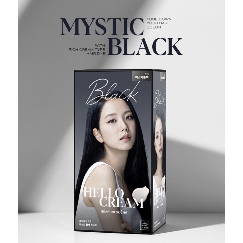 Thuốc Nhuộm Tóc Blackpink Hello Bubble màu Black 1B thuốc nhuộm phủ bạc tóc Hàn Quốc Chính Hãng