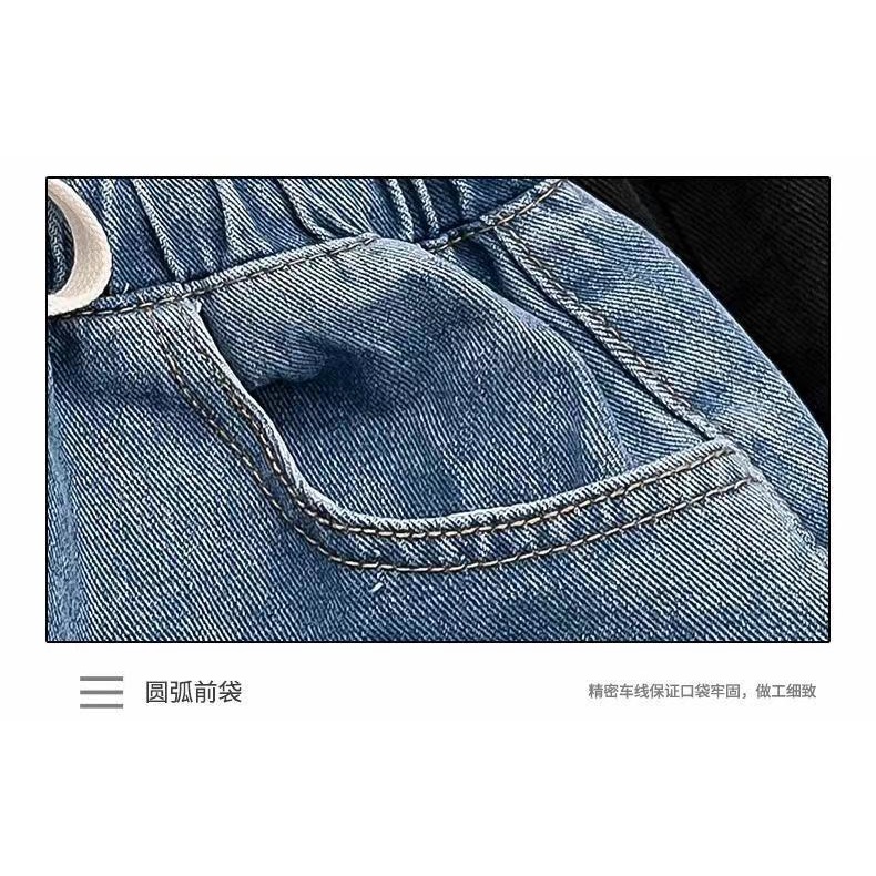 ✨✨ jeans cotton  Đề xuất Quần  nguyên chất co giãn thoải mái eo mã  Đơn giản đi lại S -xxxxxl