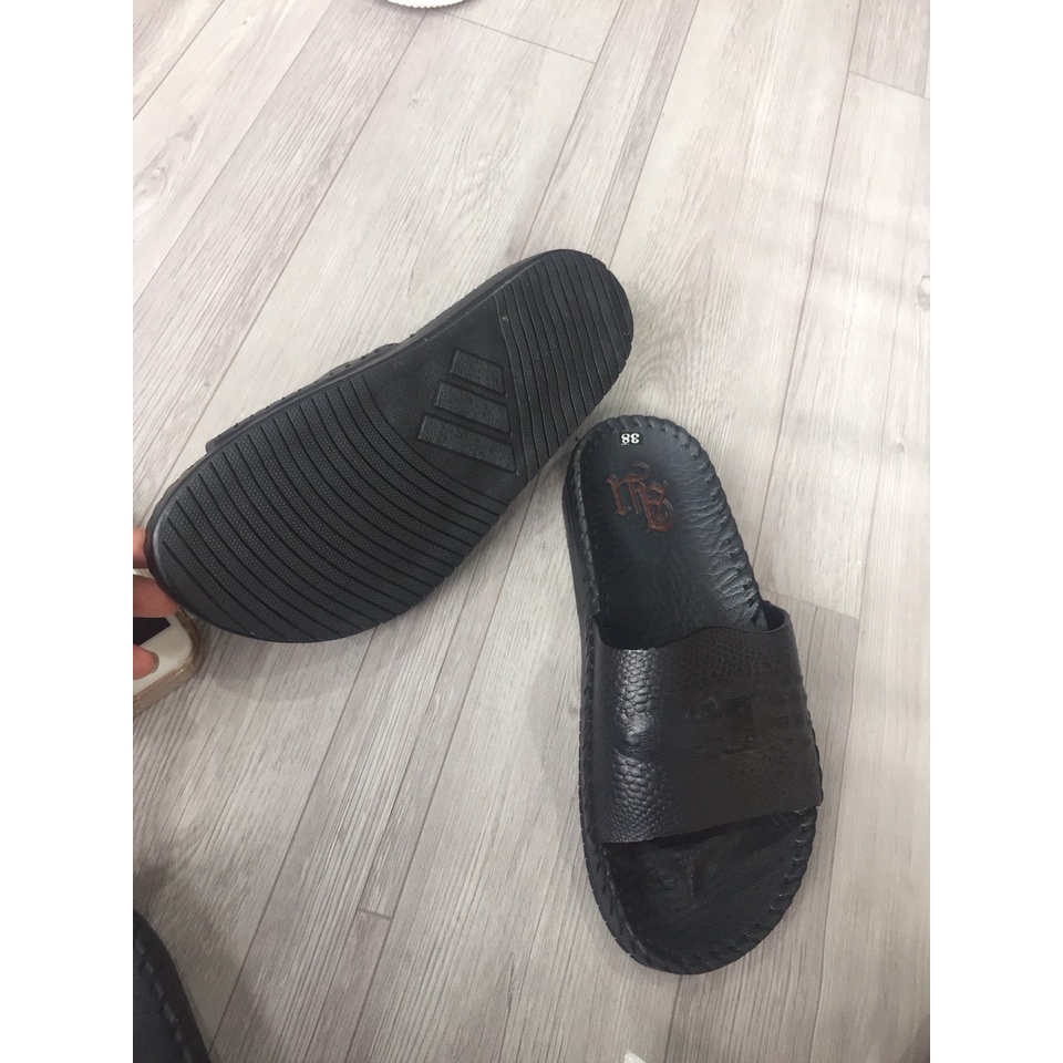Dép lê da cá xấu quai ngang cao cấp đé 2,5cm