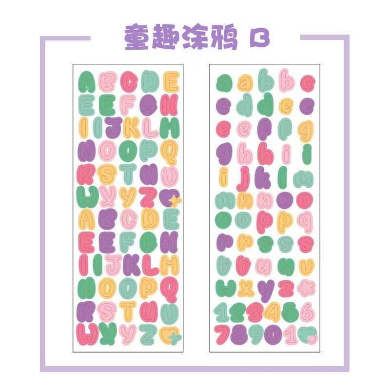 Miếng Dán Nút Bàn Phím Máy Tính / Laptop Họa Tiết Hoạt Hình Màu Trắng Đen Chống Thấm Nước