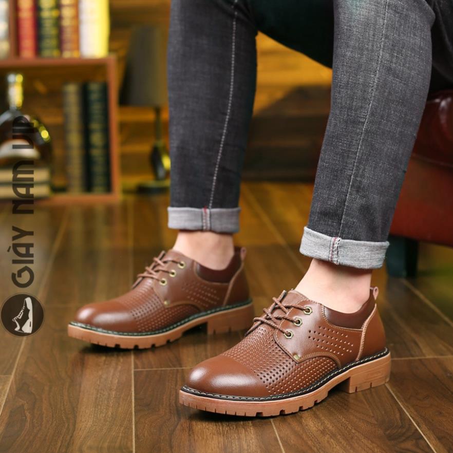 ⛅ Giày Đốc Nam Cổ Ngắn Hàn Quốc Da Bò Cao Cấp GIAYNAMVIP Giày Nam Công Sở Đẹp Hàng Hiệu GNK114