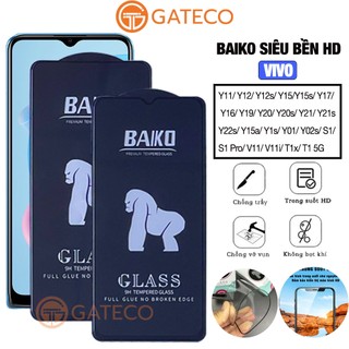 Cường lực vivo v23 v21 u10 y33s y21 y12s y20 y51 y53s y16 y1 y72 5g y11 v15 y50 y19 y91 y1s full màn Kính [Baiko]