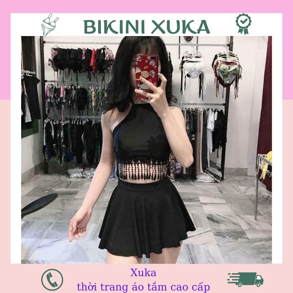 Bikini Đồ Bơi Đi Biển Hai Mảnh Váy Yếm Rua Dể Thương XUKA XK18