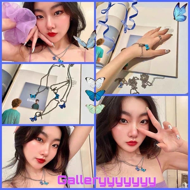 Vòng cổ bướm xanh