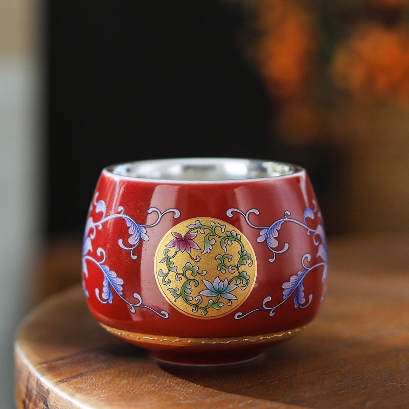 Bộ Tách Uống Trà Bằng Bạc 99 Phong Cách Trung Hoa