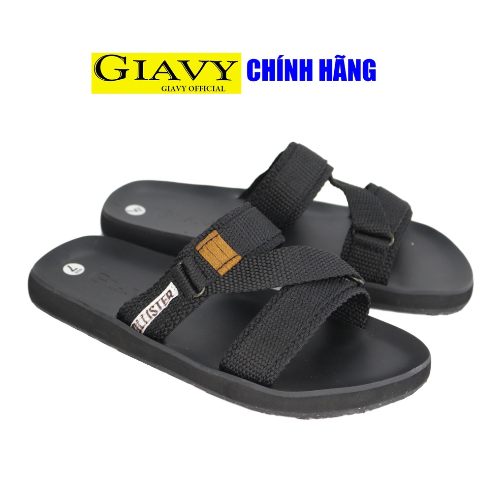 Dép nữ Gia vy quai ngang phối chéo đế bệt cao su TK545