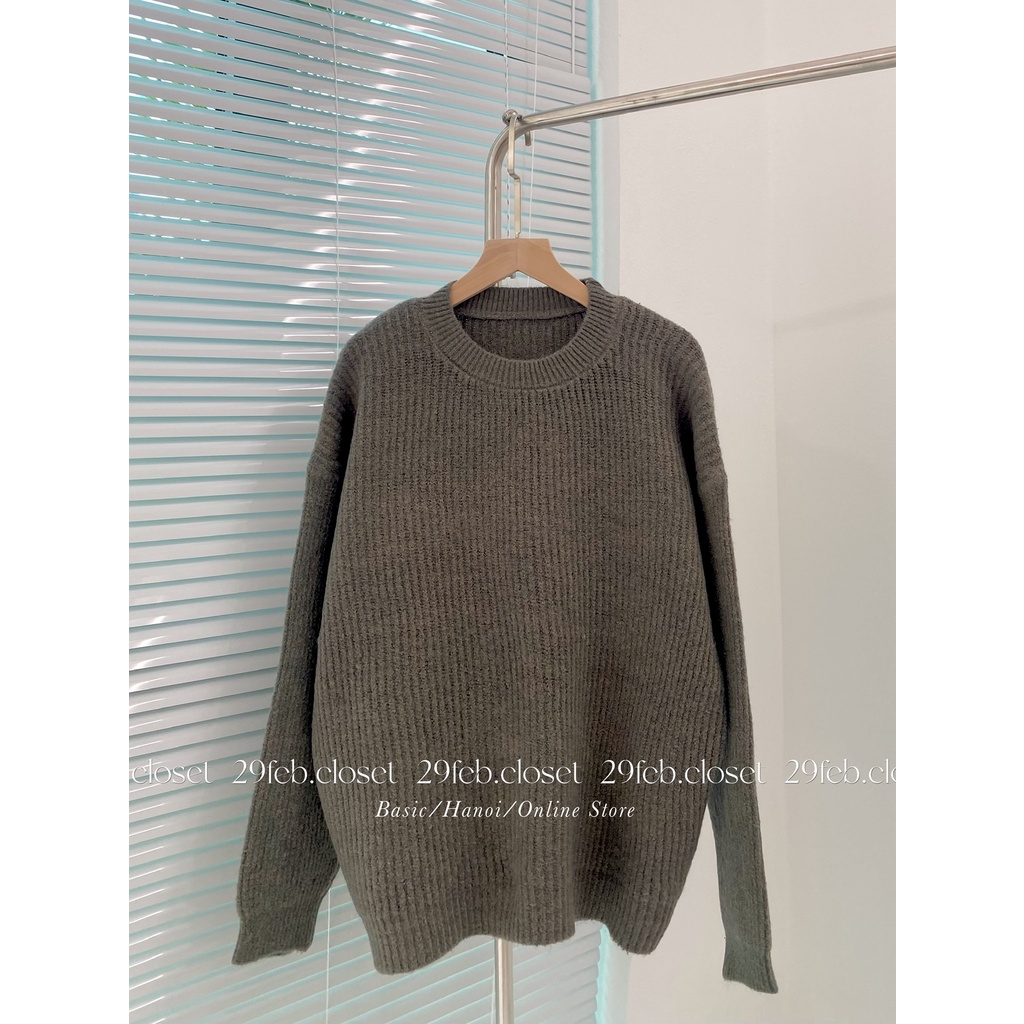 Áo len gân cổ tròn 8 màu - 29feb.closet - A152