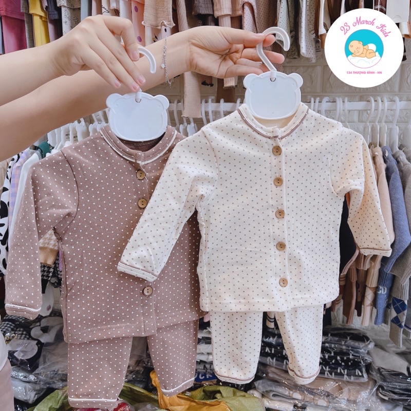 Bộ đồ pizama chấm bi style Hàn hàng cao cấp ảnh thật