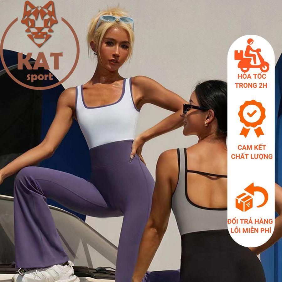 2 dây quần ống loe, thun thể thao poly + spandex thể thao cao cấp cực mịn