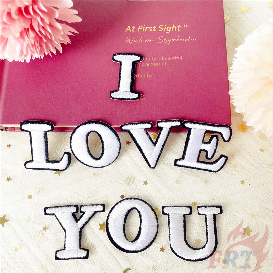 1pc ❣️ Sticker Ủi Thêu Chữ Cái Tiếng Anh ❣️ Sticker Ủi Thêu Hình Chữ Cái