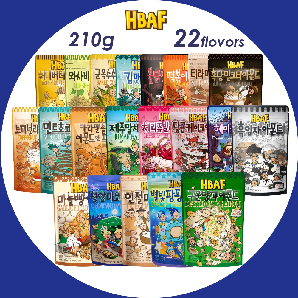 [HBAF] Hạnh nhân mông mật ong Hàn Quốc 210g 190g