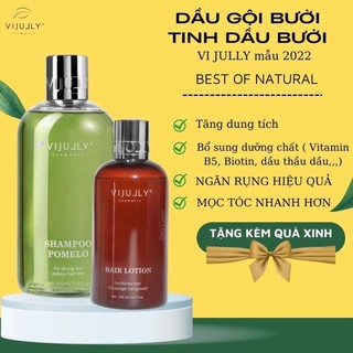 Dầu Gội Bưởi Vijully ngăn rụng tóc, kiềm nhờn da đầu - Tinh Dầu Bưởi dưỡng tóc mọc nhanh dày và dài sau 7-10 ngày