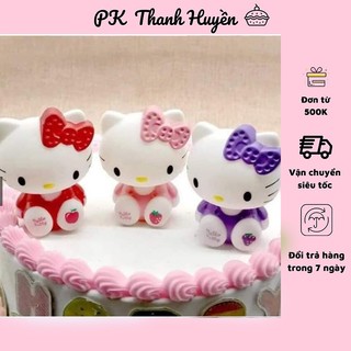 Phụ kiện trang trí bánh sinh nhật, bánh kem - sét 3 mèo kitty