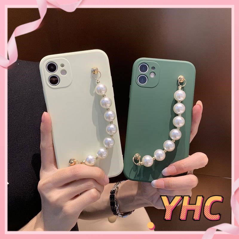 ốp iphone Đính Ngọc Trai Kèm Dây Đeo Cho Iphone6 6splus 7 7plus 8 8plus XR X XS 11 12 Pro max Plus Promax max-链019