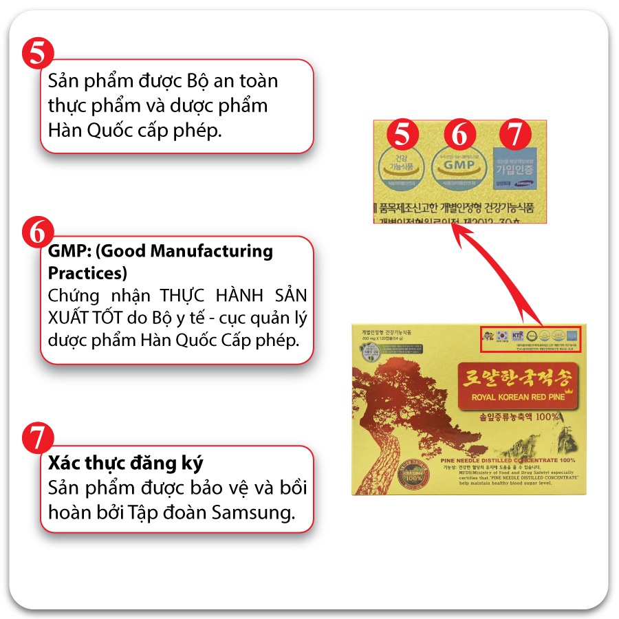 Viên Tinh Dầu Thông Đỏ Hoàng Gia Hàn Quốc - Royal Korean Red Pine