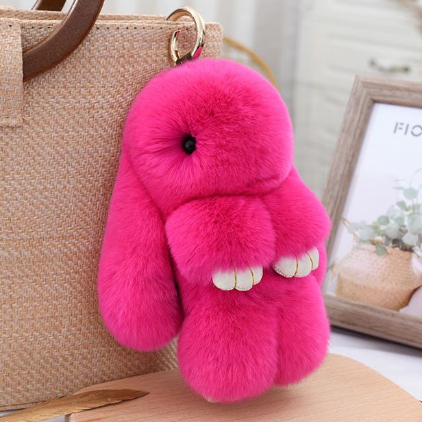 Móc Khóa Thỏ Nhồi Bông Mini Dễ Thương