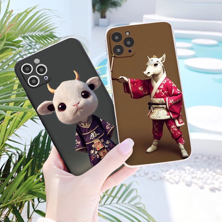 Ốp lưng iphone hình 12 con giáp cực chất dẻo vuông cạnh tuổi Tý Sửu Dần Mão Thìn Tỵ Ngọ Mùi Thân Dậu Tuất Hợi BVC1011
