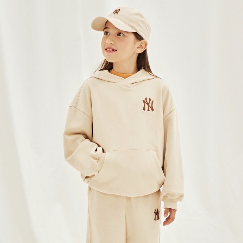 Bộ nỉ da cá hoodie MLB màu be siêu hiếm đẹp, chất nỉ da cá cao cấp dày dặn mềm đanh Size : 90-150