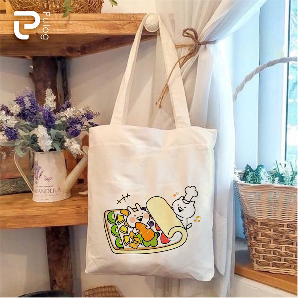 In ấn túi tote vải canvas theo yêu cầu kích thước 38x33cm