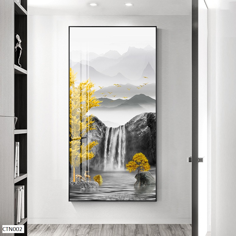 Tranh Tráng Gương Treo Tường, Hình Hươu Tài Lộc Phong Thủy  Dùng Trang Trí Nhà Cửa, Làm Quà Tặng -Simplehouse