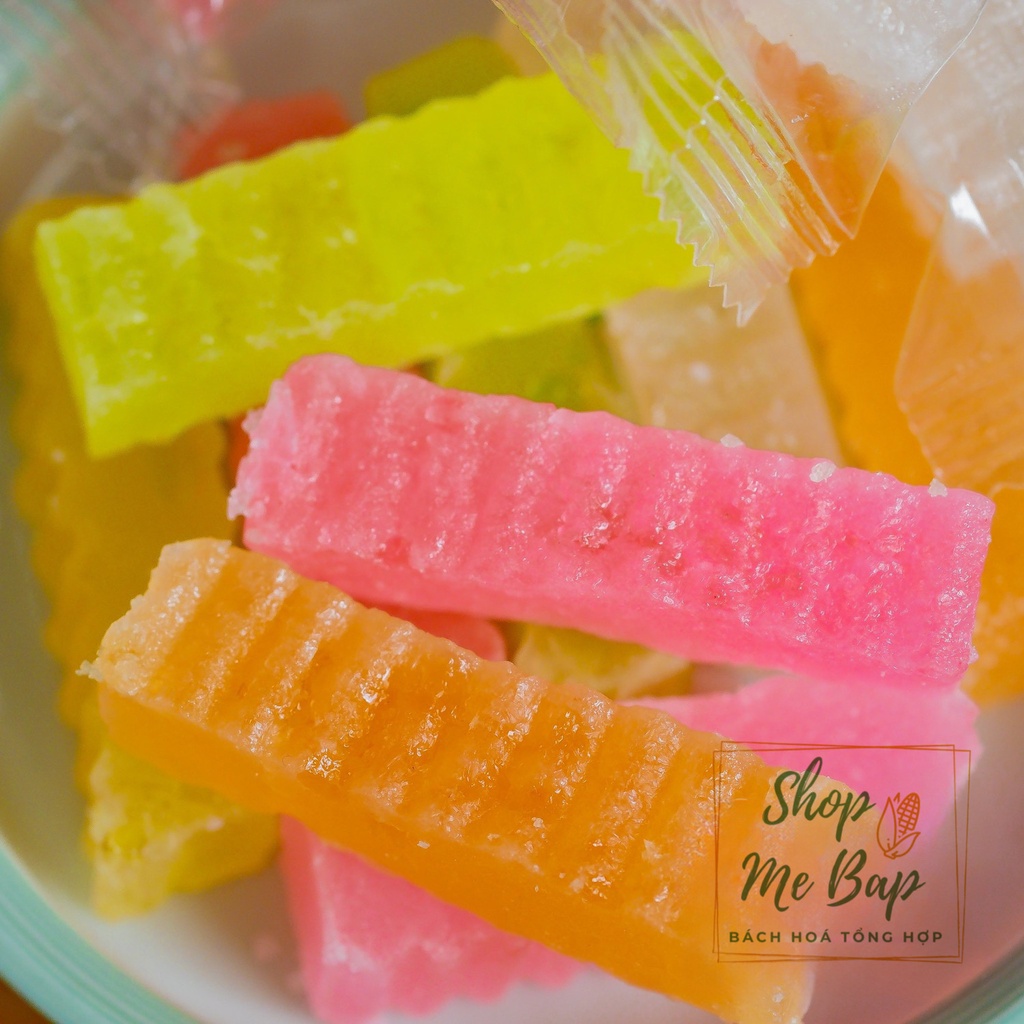 Mứt Rau Câu 3 Vị 500g - Vị Giòn, Sữa GIòn, Dẻo -  không phẩm màu Shop Mẹ Bắp