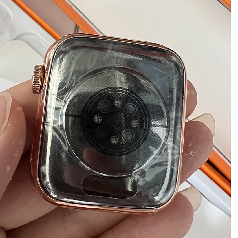 Đồng Hồ Thông Minh LOGO TÁO Seri 8 Full Thông Báo / Smart Watch Hermes Khung Thép / Màn Hình Tràn Viền Siêu Mượt