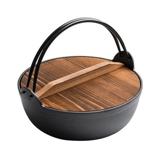 Nồi lẩu gang đúc thô có quai xách kèm nắp DGT70