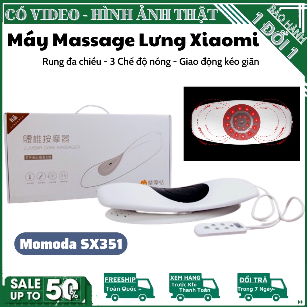 MÁY MASSAGE LƯNG XIAOMI MOMODA SX351 - Máy massage xua tan nỗi lo thoái hoá đốt sống lưng - 3 Chế Độ Nóng, Rung Đa Chiều