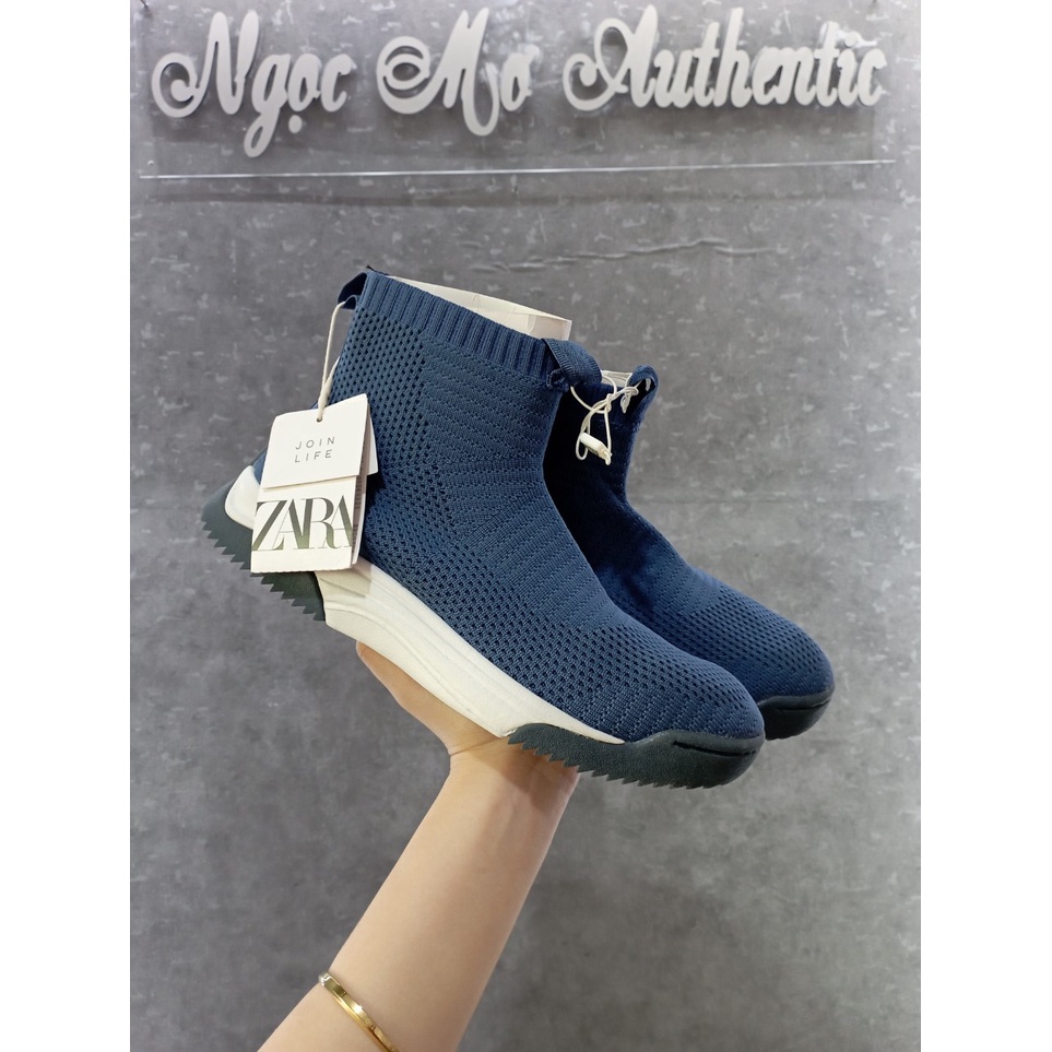 ZARA Authentic-1 đôi sneaker vải đế su siêu êm chân màu xám sz 39