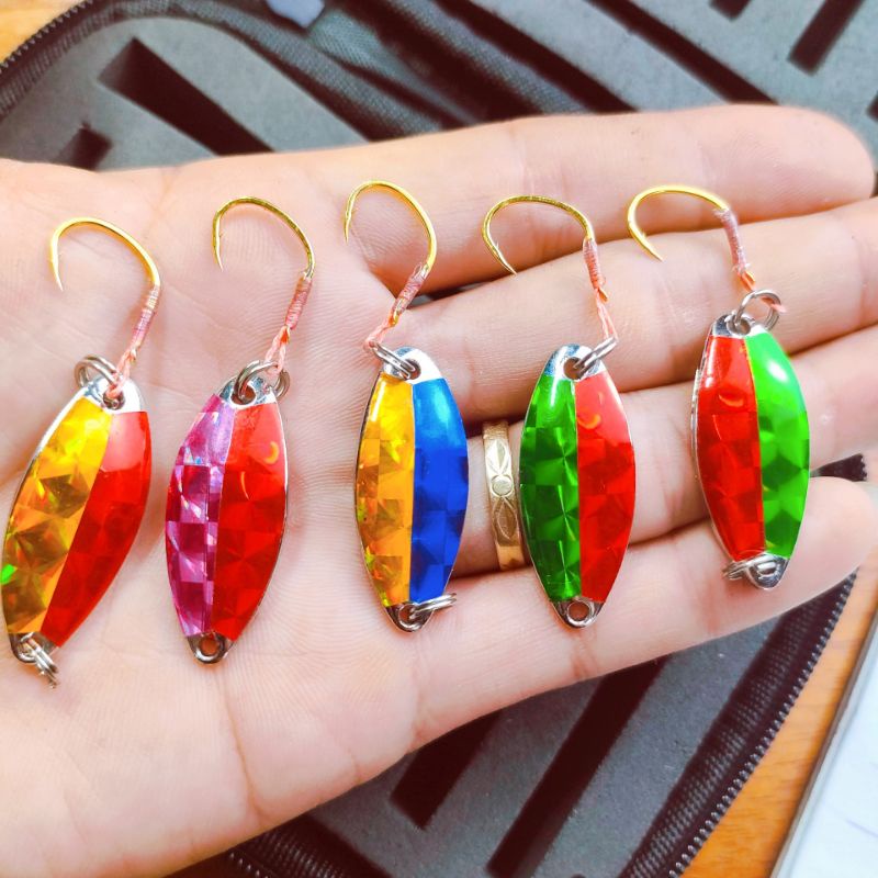 Mồi thìa lượn câu chày 4g , 6g lưỡi đơn thìa spoon lure suối sông hồ