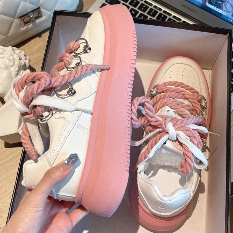 Dịu Dàng ra ngoài!Đôi giày Sneaker trực tiếp đưa tôi trở về Tám năm!Giày Thể Thao Buộc Dây Thời Trang Xu Hướng Cho Nữ