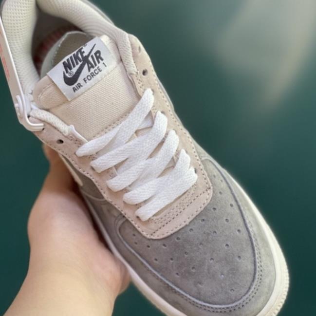 🍁 Giày sneaker Air force 1 Grey Pavy Tale ( Af1 Xám da lộn ) - Giày _Nike Xám NỈ Air Force 1, AF1 Bản chuẩn đẹp fullbox