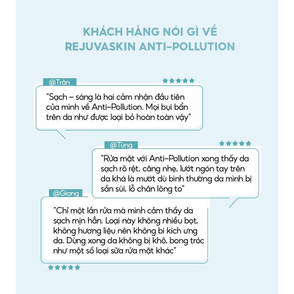 Sữa rửa mặt loại bỏ bụi mịn, sạch sâu, ngừa mụn, sáng da Rejuvaskin Anti-Pollution 60ml - AJA'S SKINLAB