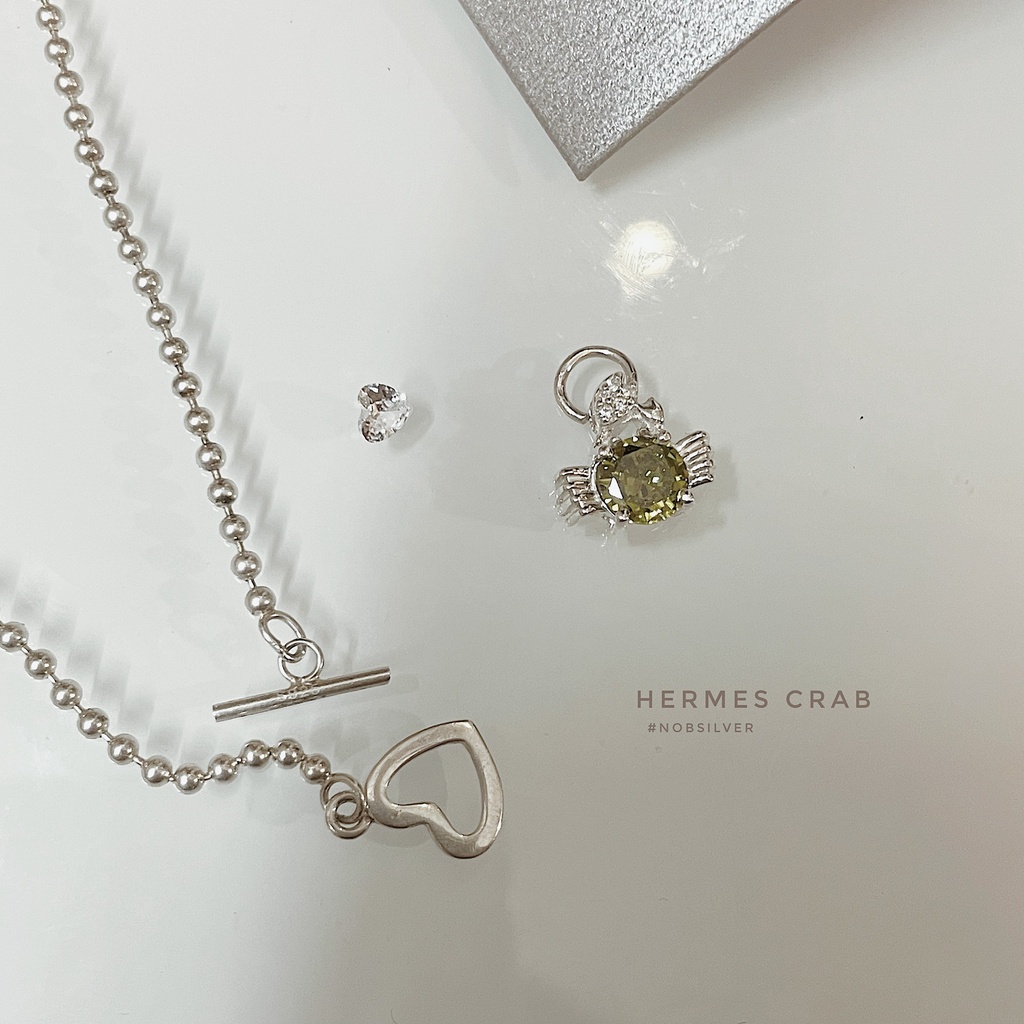 charm hình con cua dễ thương - Trang sức bạc Nobsilver