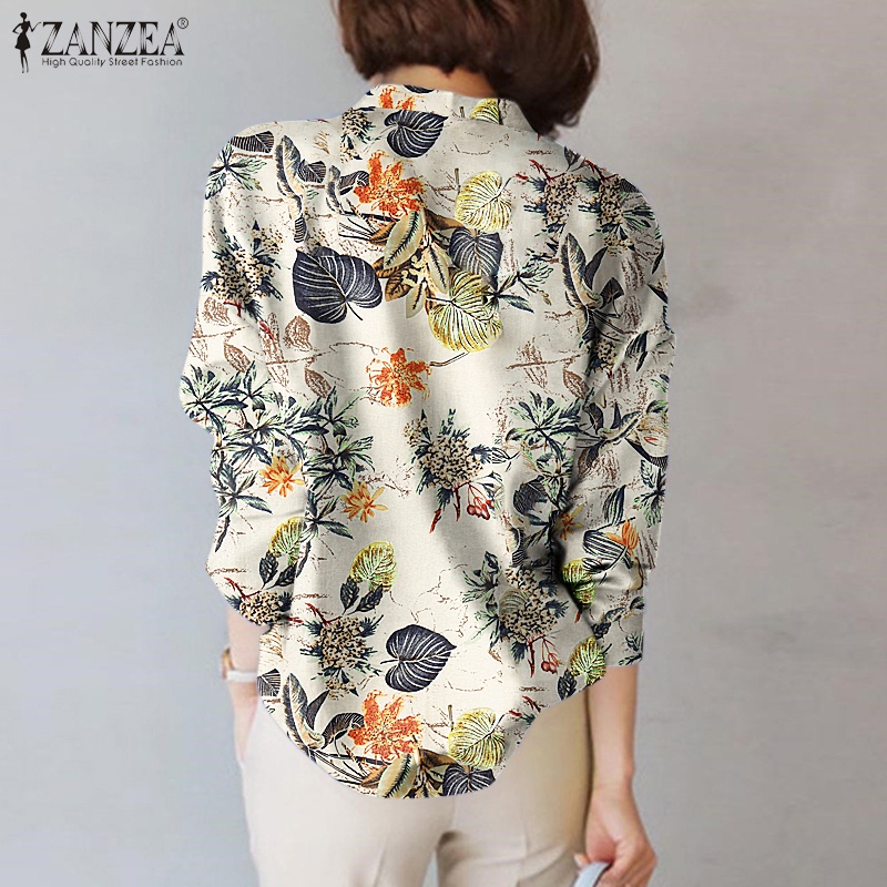 Áo ZANZEA tay dài cổ chữ V thời trang quyến rũ dành cho nữ