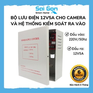 Bộ lưu điện ups 12v5a cho camera, khóa cửa khi mất điện - ups 12v5a