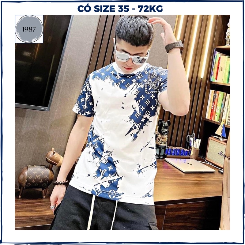 Áo thun nam cổ tròn vải cotton form ôm body in hình GB, áo thun nam thể thao tay ngắn kiểu hàn quốc basic