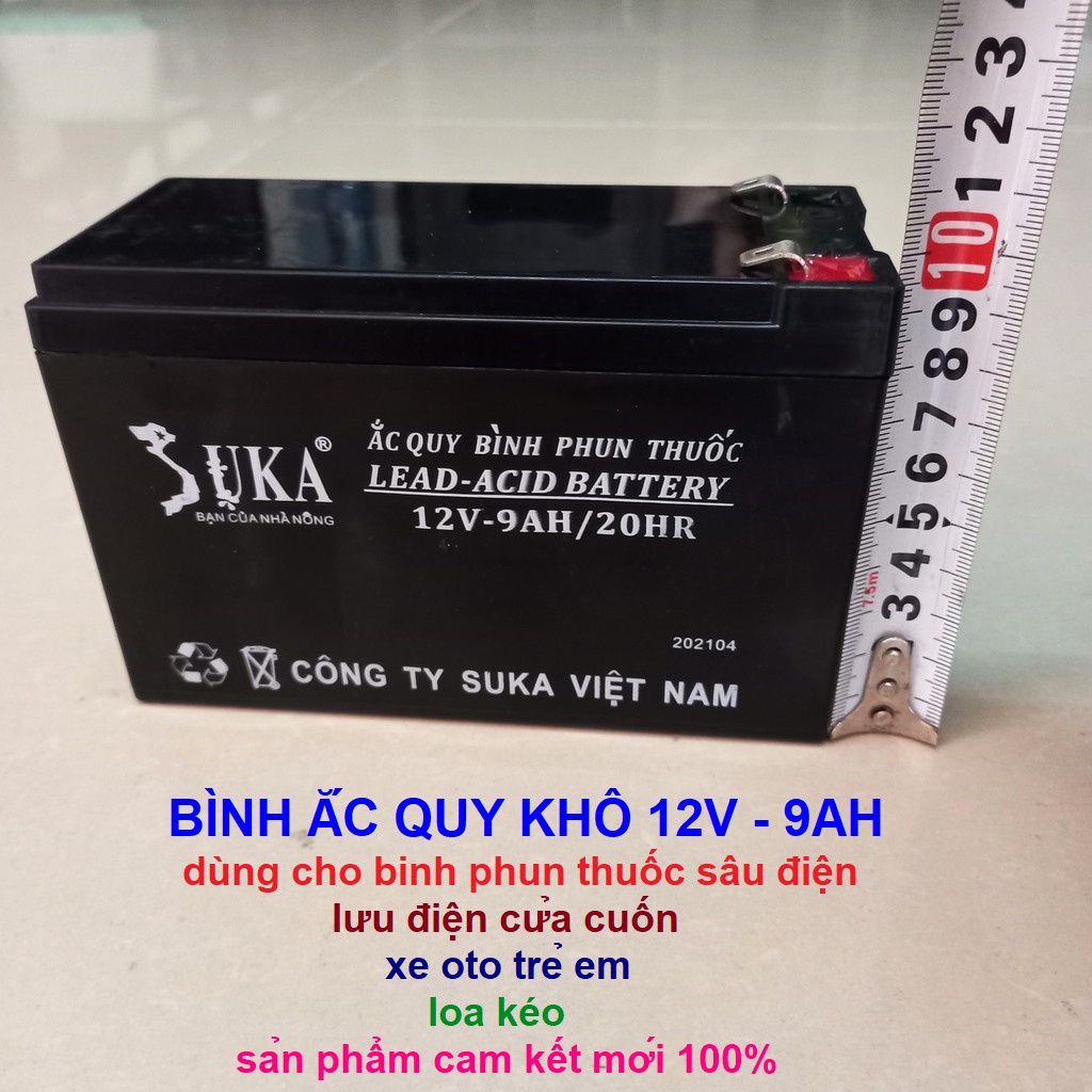 Bình ắc quy khô 9AH/12V Cam kết Hàng chính hãng
