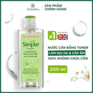 Nước Cân Bằng Simple Làm Dịu Da & Cấp Ẩm 200ml Hasaki Sản phẩm chính hãng