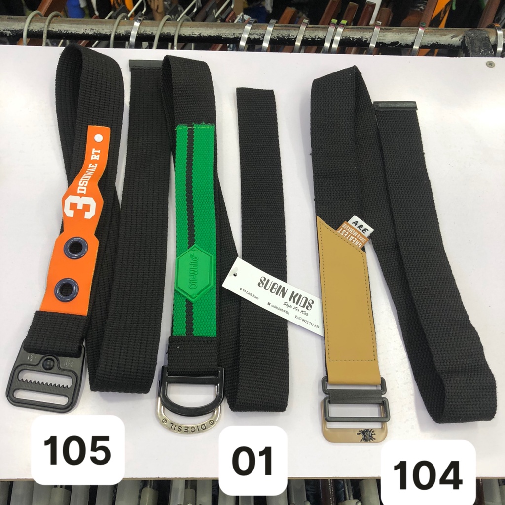 Thắt lưng, dây nịt quần, đai lưng cho bé 10-35kg Dây lưng trẻ em bé trai bé gái  dây da dây dù SUBIN KIDS