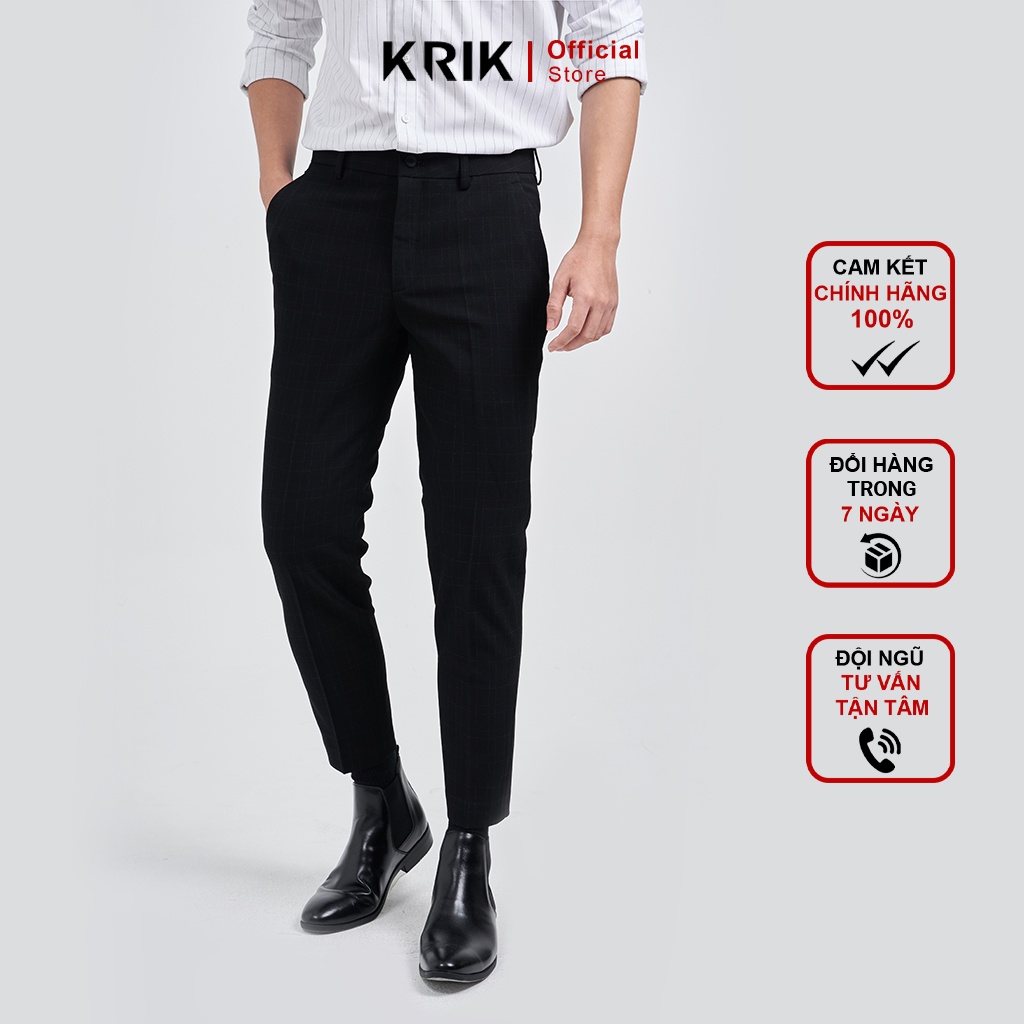 Quần Âu Nam Cao Cấp Local Brand KRIK, Form Hàn Quôc Slimfit Vừa Vặn Thoải Mái, Chất Liệu Cao Cấp QA0215