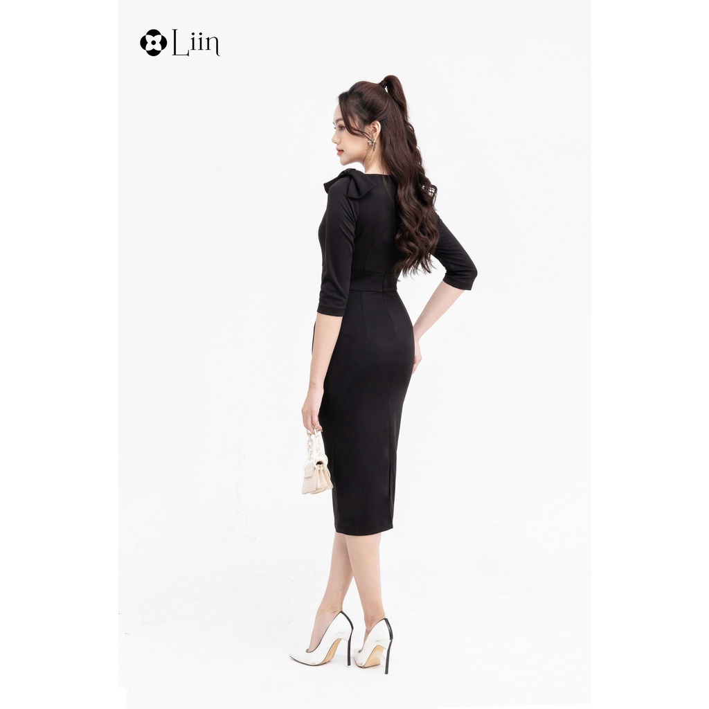 Đầm Thun Nhún ôm body sang trọng thanh lịch Liin Clothing D6455