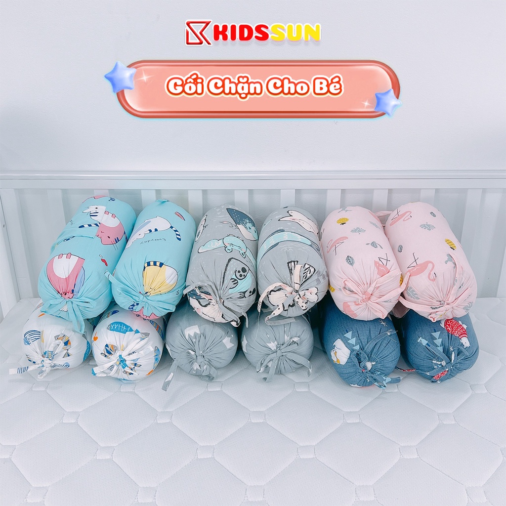 Bộ gối lõm gối chặn KIDSSUN cho trẻ sơ sinh, chống méo đầu định vị thân thể, chống bé giật mình, ngủ sâu giấc hơn