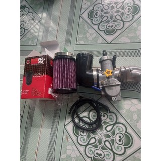Combo bình xăng bông mai họng 28 tặng kèm lọc trụ KN