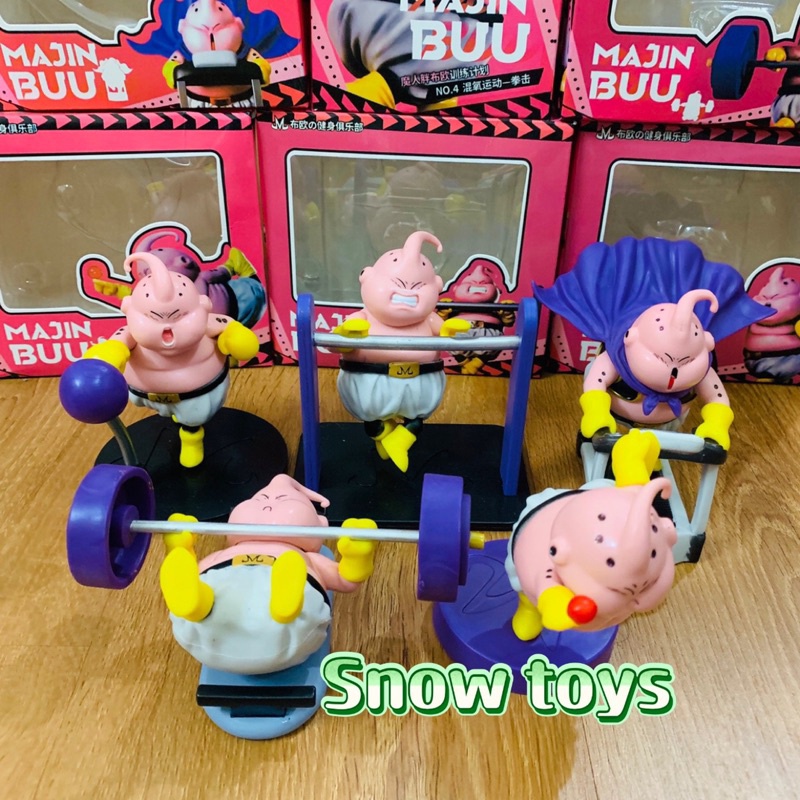 Mô hình Dragon ball - Mô hình Majin Buu béo tập gym tập tạ MajinBuu - Ma bư mập Ma bư béo - Full box - Cao 9~11