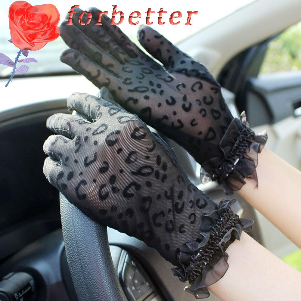 Găng Tay Ren Lưới Họa Tiết Da Báo Thời Trang Nữ