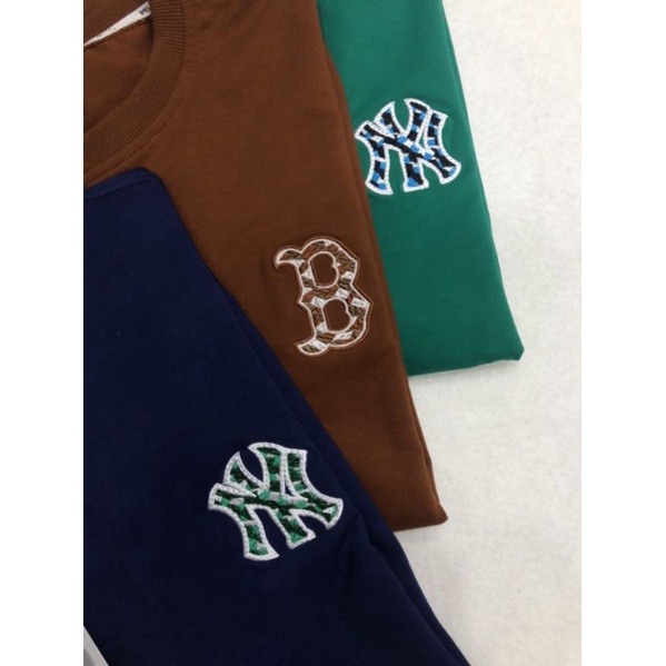 Áo nỉ da cá tay dài mlb